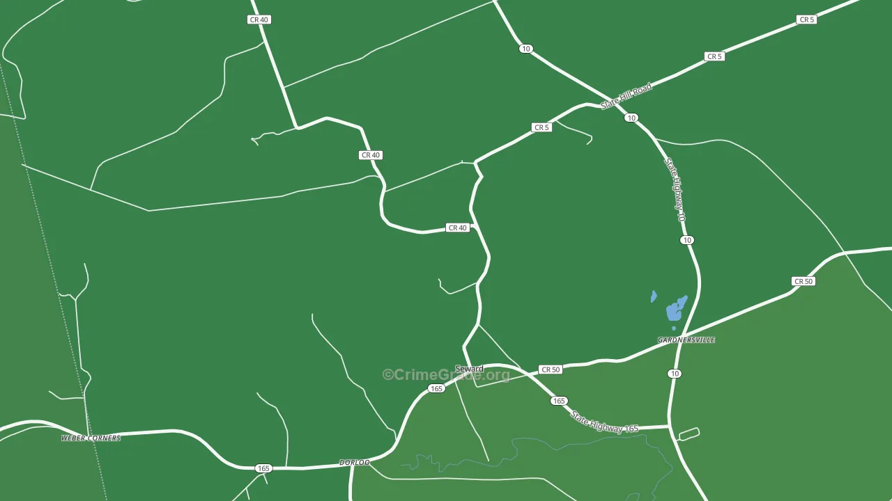 Seward, NY Map of Murder Rates