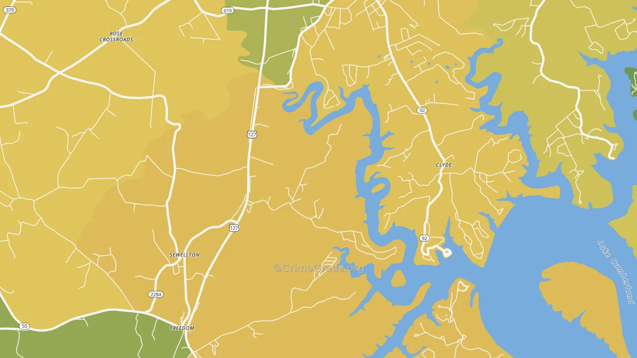 Sewellton, KY Map of Murder Rates