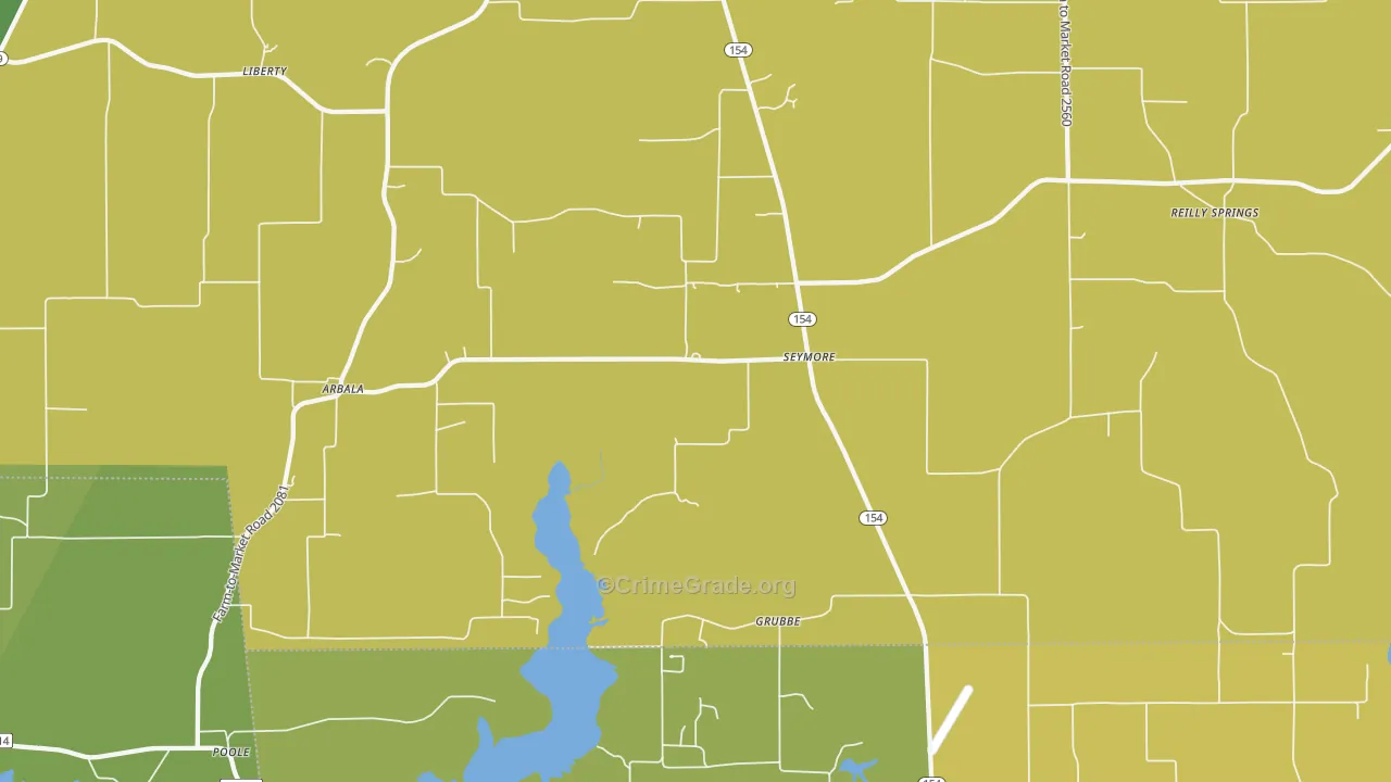 Seymore, TX Map of Murder Rates