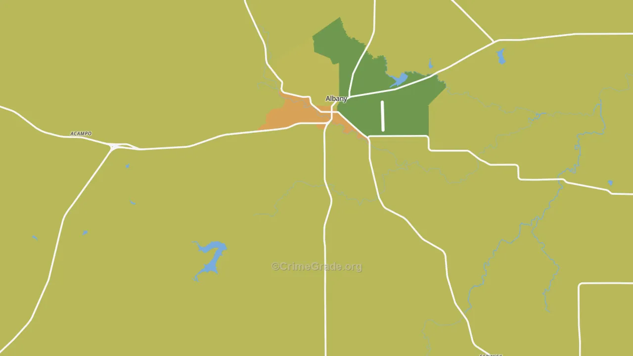 Shackelford County, TX Map of Murder Rates