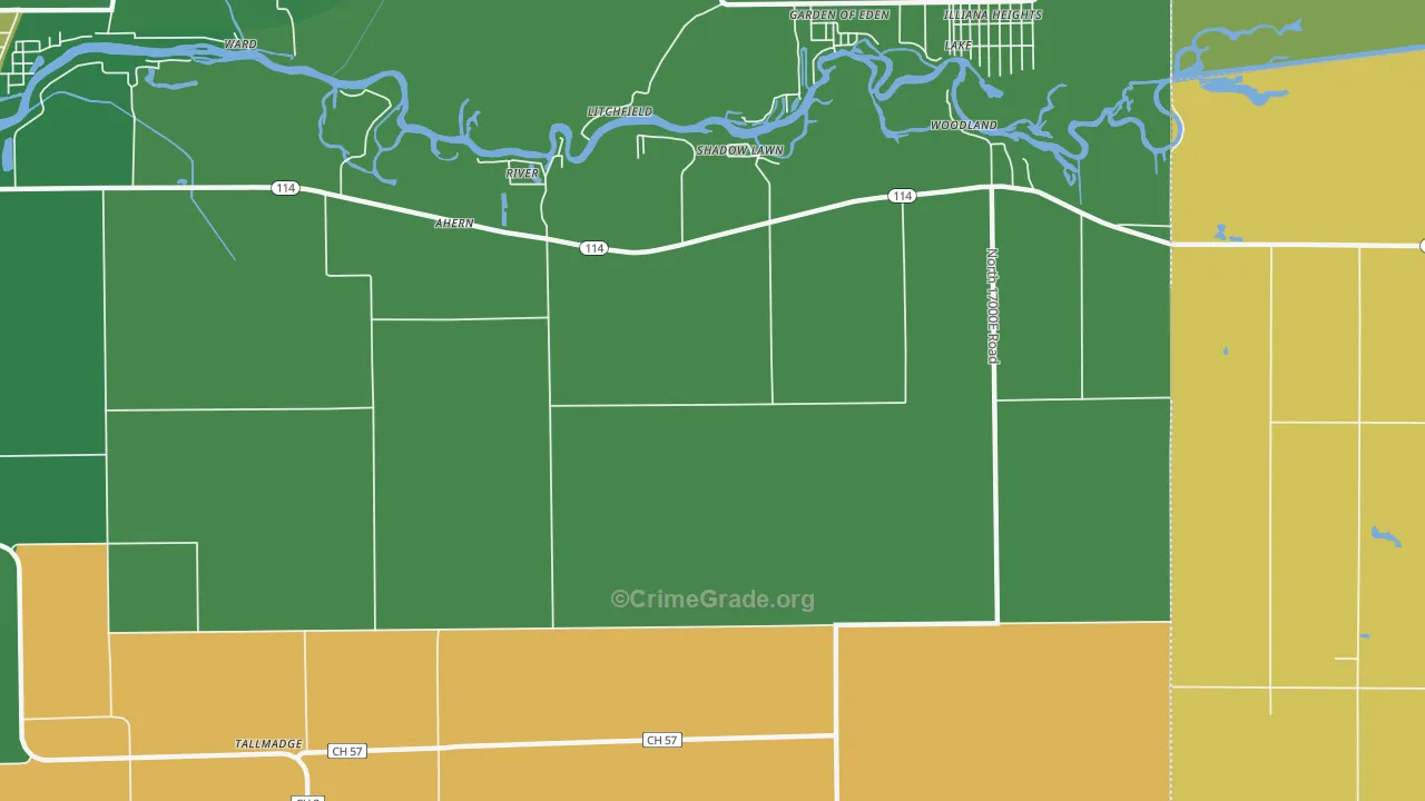 Shadow Lawn, IL Map of Murder Rates