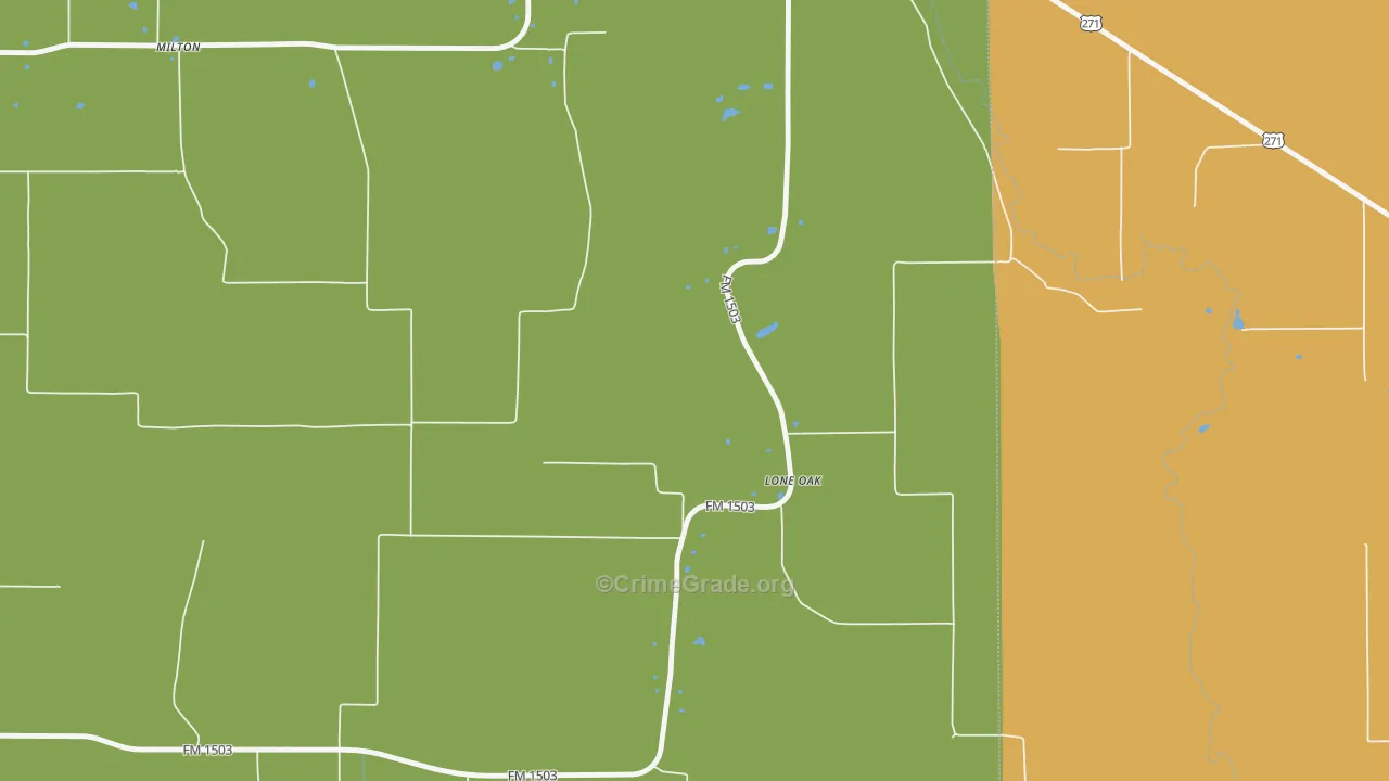 Shadowland, TX Map of Murder Rates