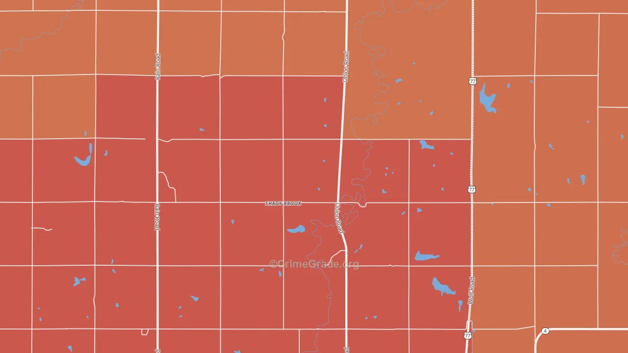 Shady Brook, KS Map of Murder Rates