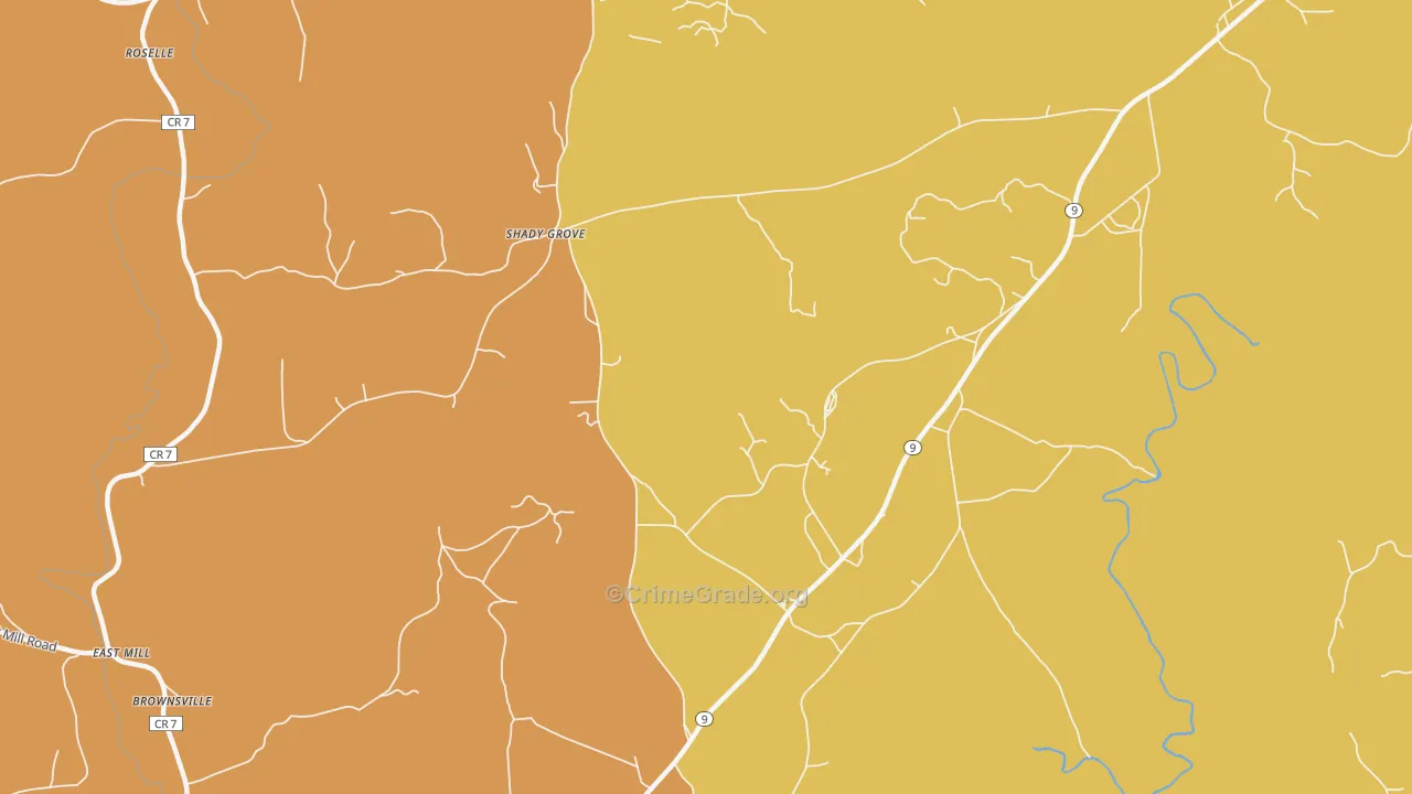 Shady Grove, AL Map of Murder Rates