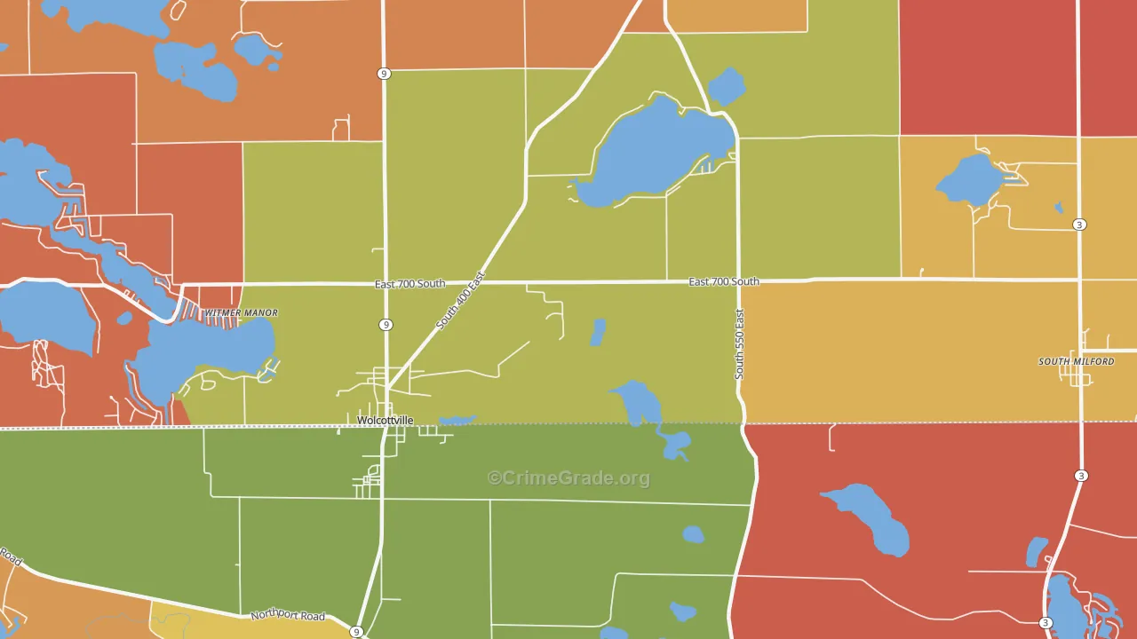 Shady Nook, IN Map of Murder Rates