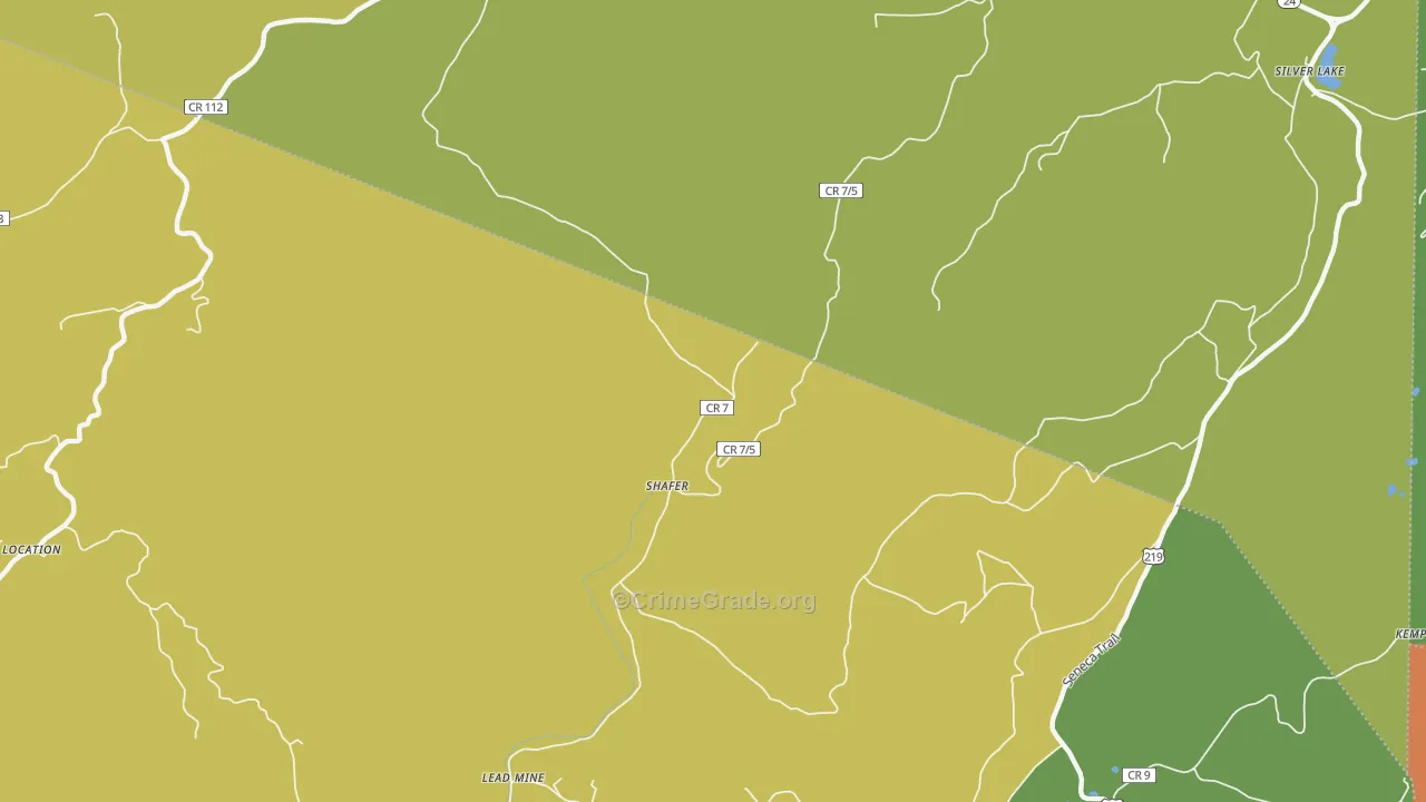Shafer, WV Map of Murder Rates