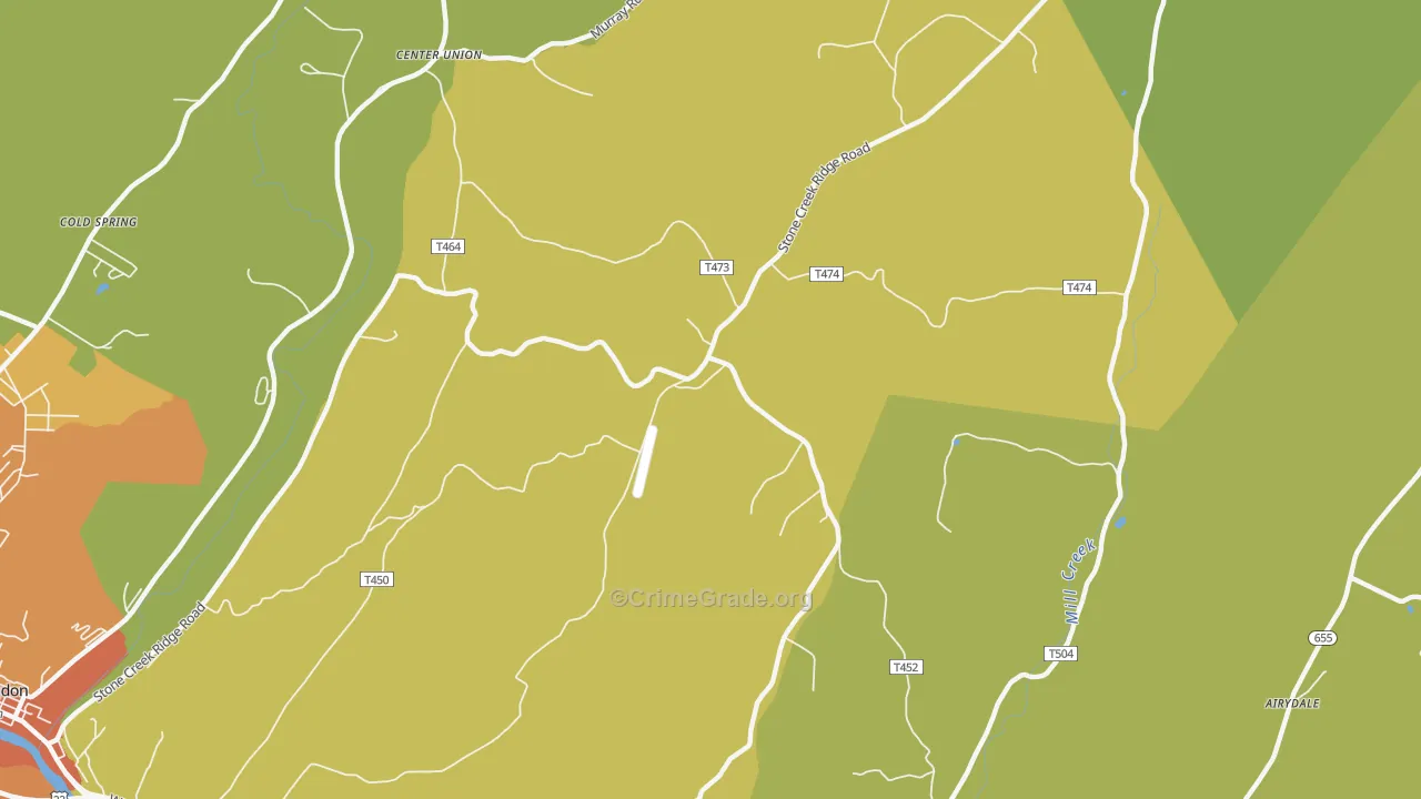 Shaffersville, PA Map of Murder Rates