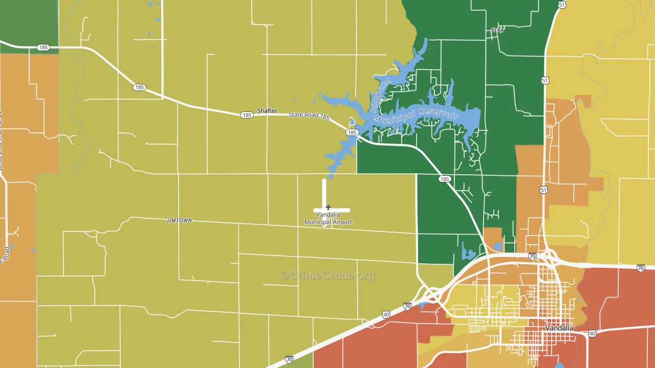 Shafter, IL Map of Murder Rates