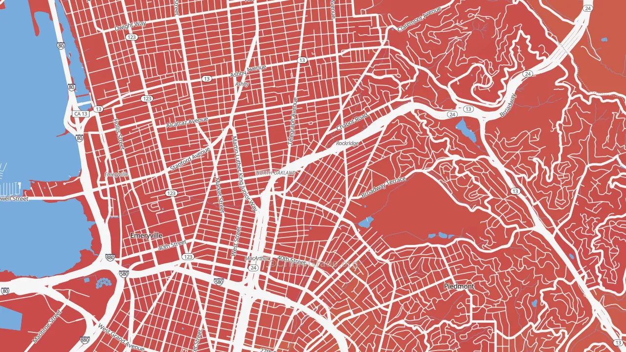 Shafter, Oakland, CA Map of Murder Rates
