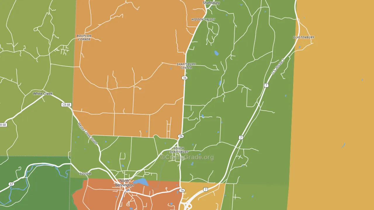 Shaftsbury, VT Map of Murder Rates