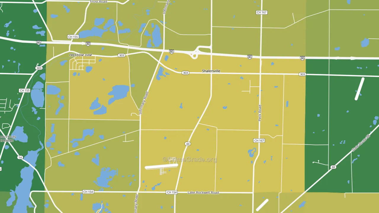 Shalersville, OH Map of Murder Rates
