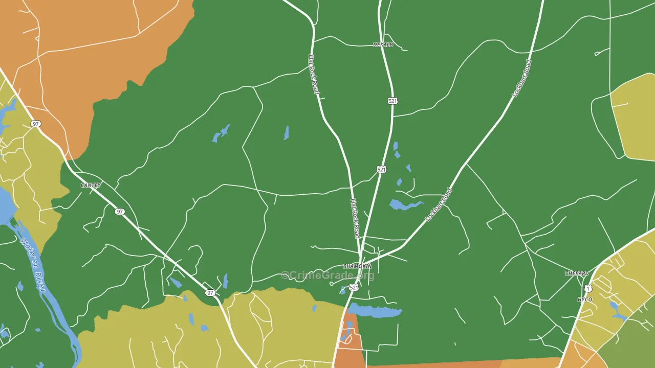 Shamokin, SC Map of Murder Rates