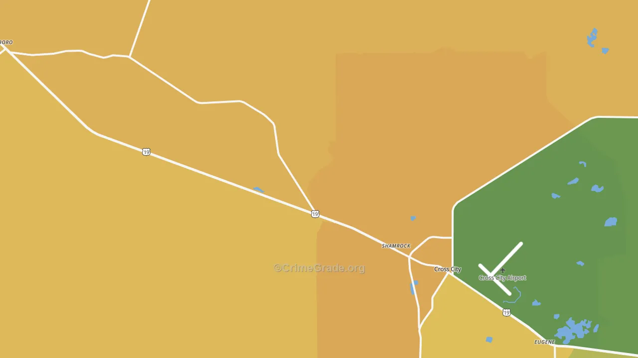 Shamrock, FL Map of Murder Rates