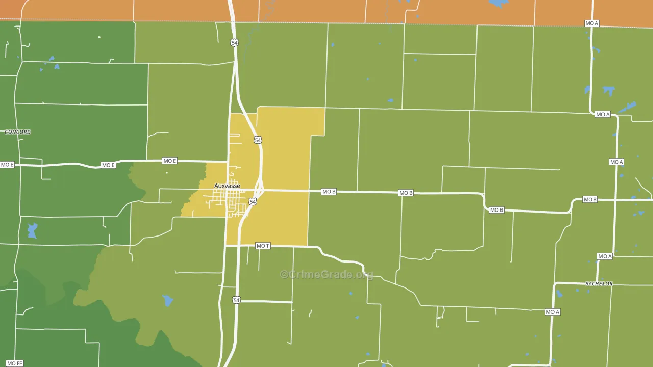 Shamrock, MO Map of Murder Rates