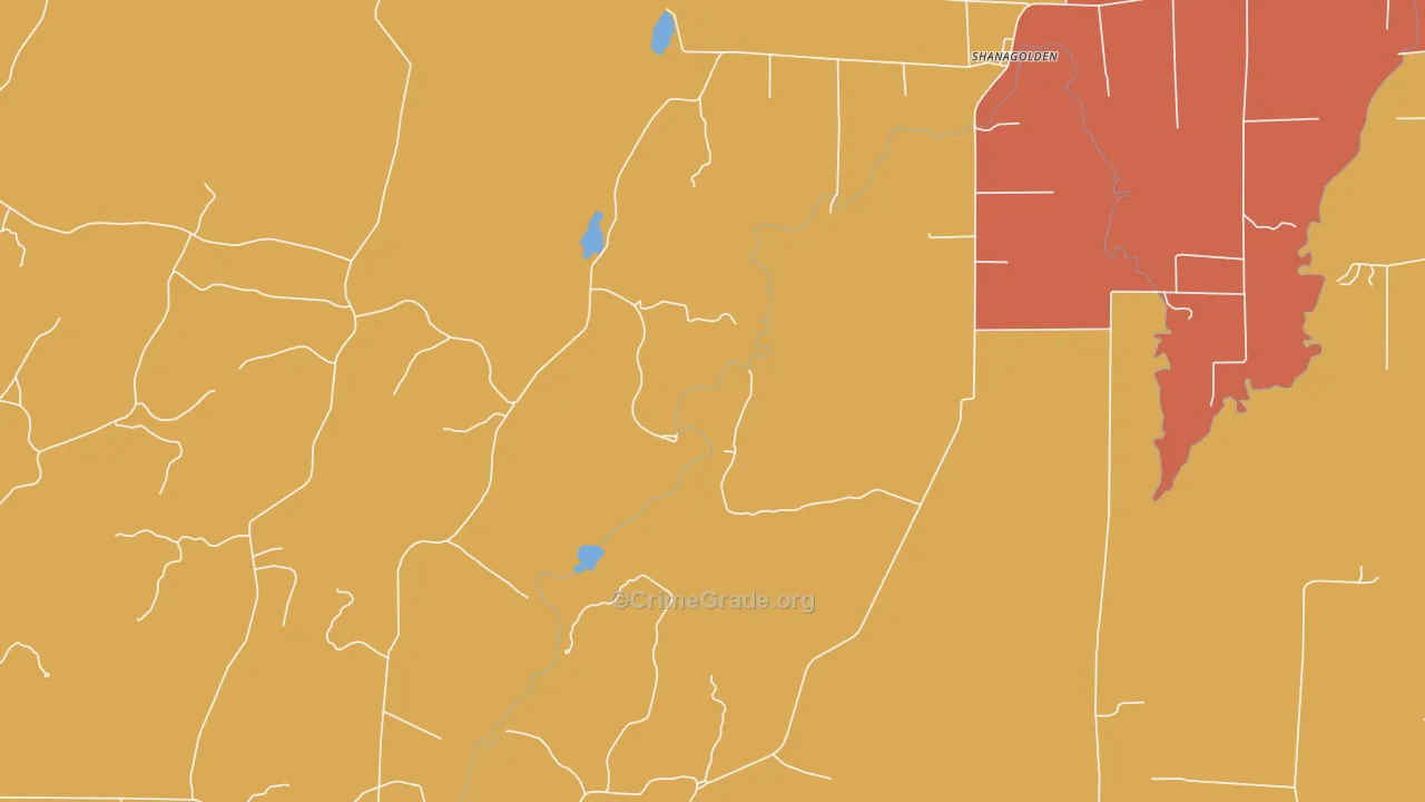 Shanagolden, WI Map of Murder Rates