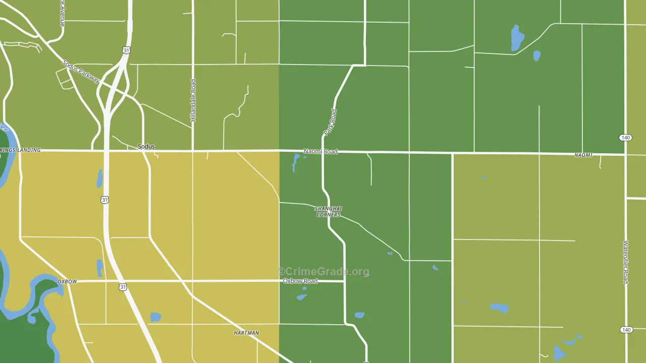 Shanghai Corners, MI Map of Murder Rates