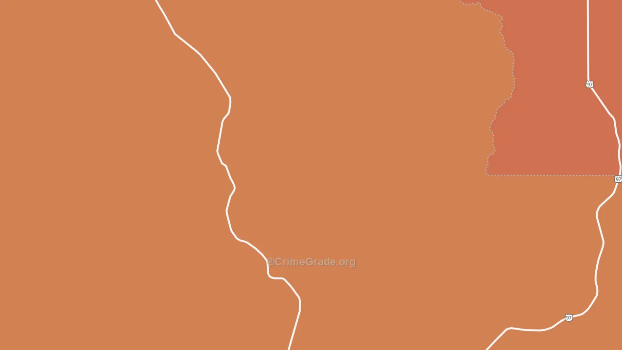 Shaniko, OR Map of Murder Rates