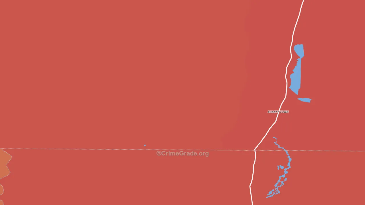 Shanty Town, NV Map of Murder Rates