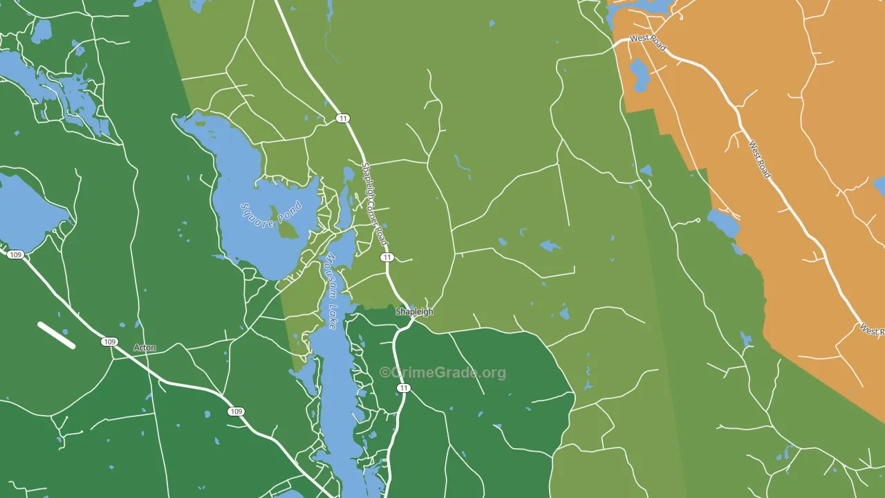 Shapleigh, ME Map of Murder Rates