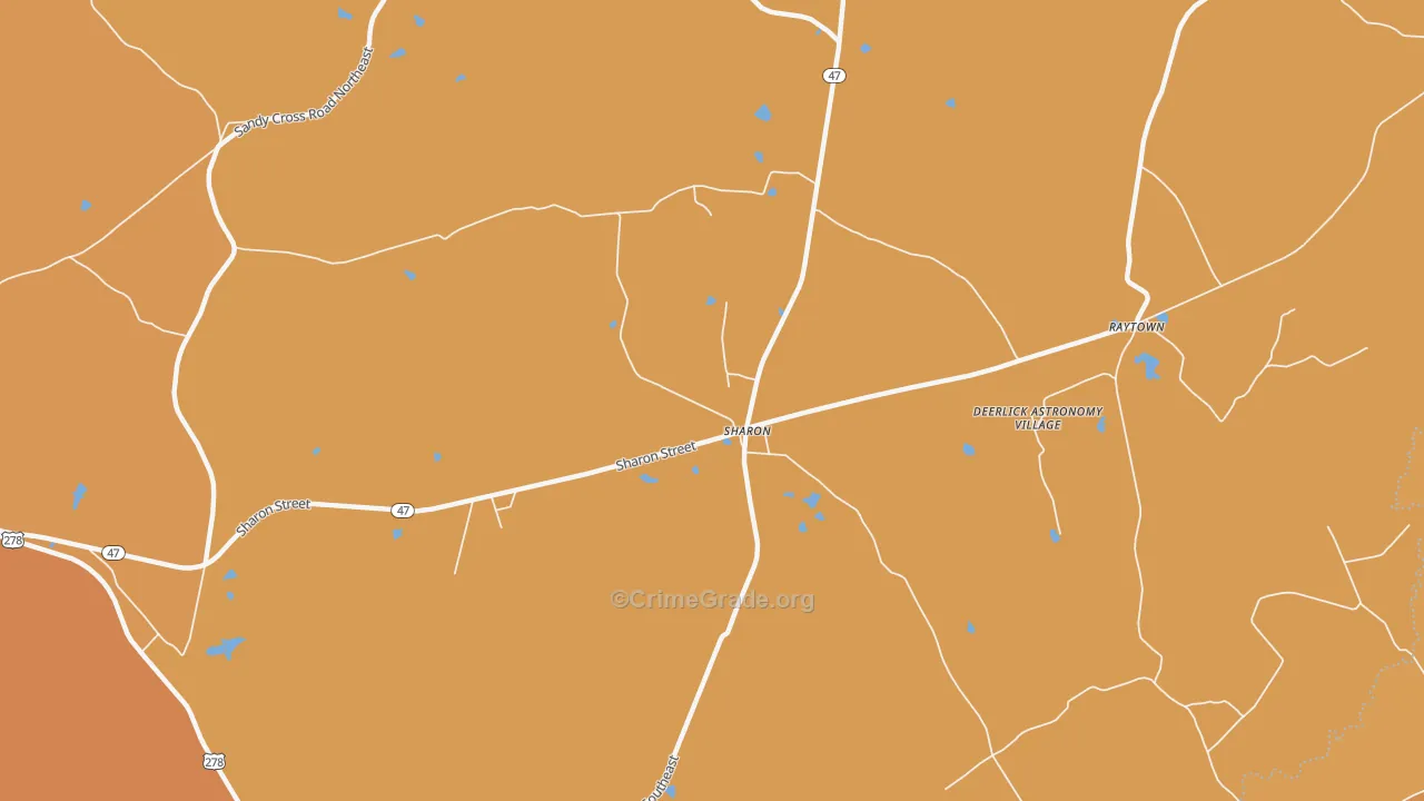 Sharon, GA Map of Murder Rates