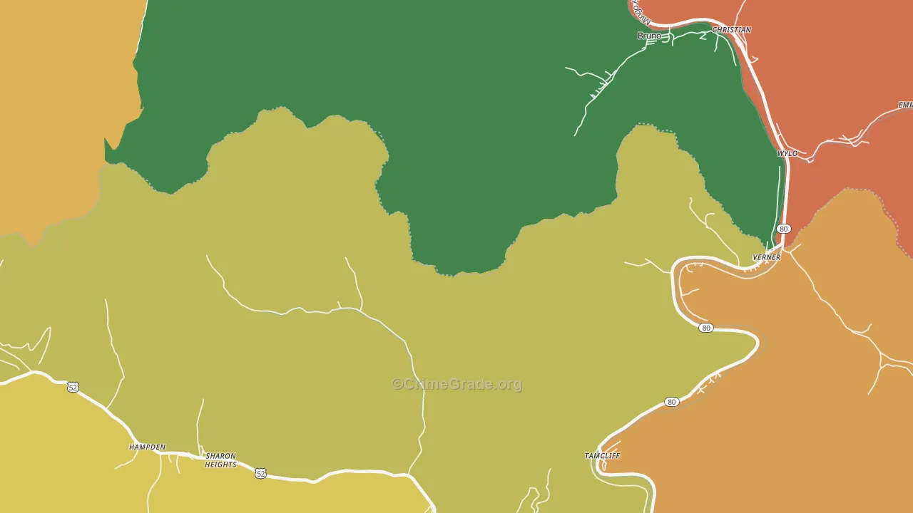 Sharon Heights, WV Map of Murder Rates
