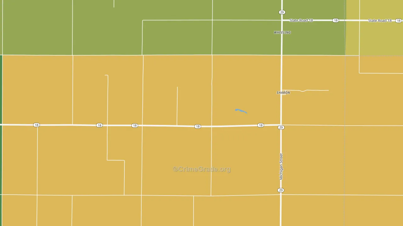 Sharon, IN Map of Murder Rates