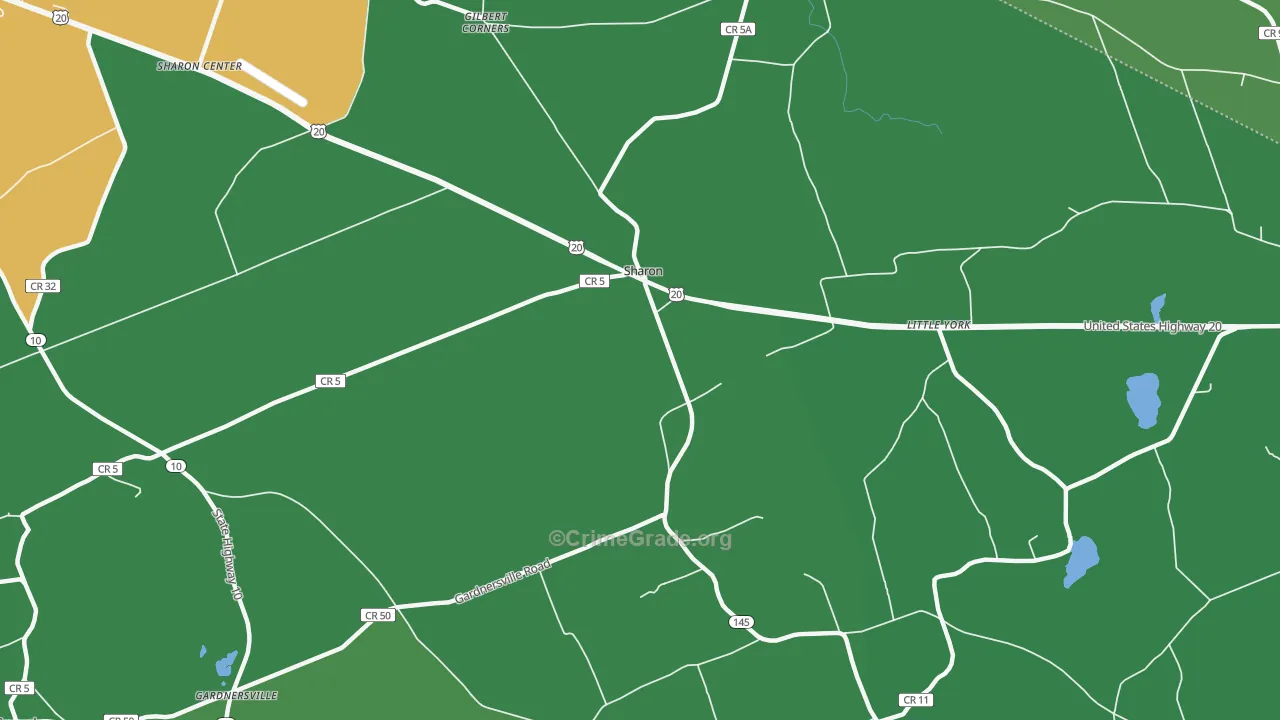Sharon, NY Map of Murder Rates