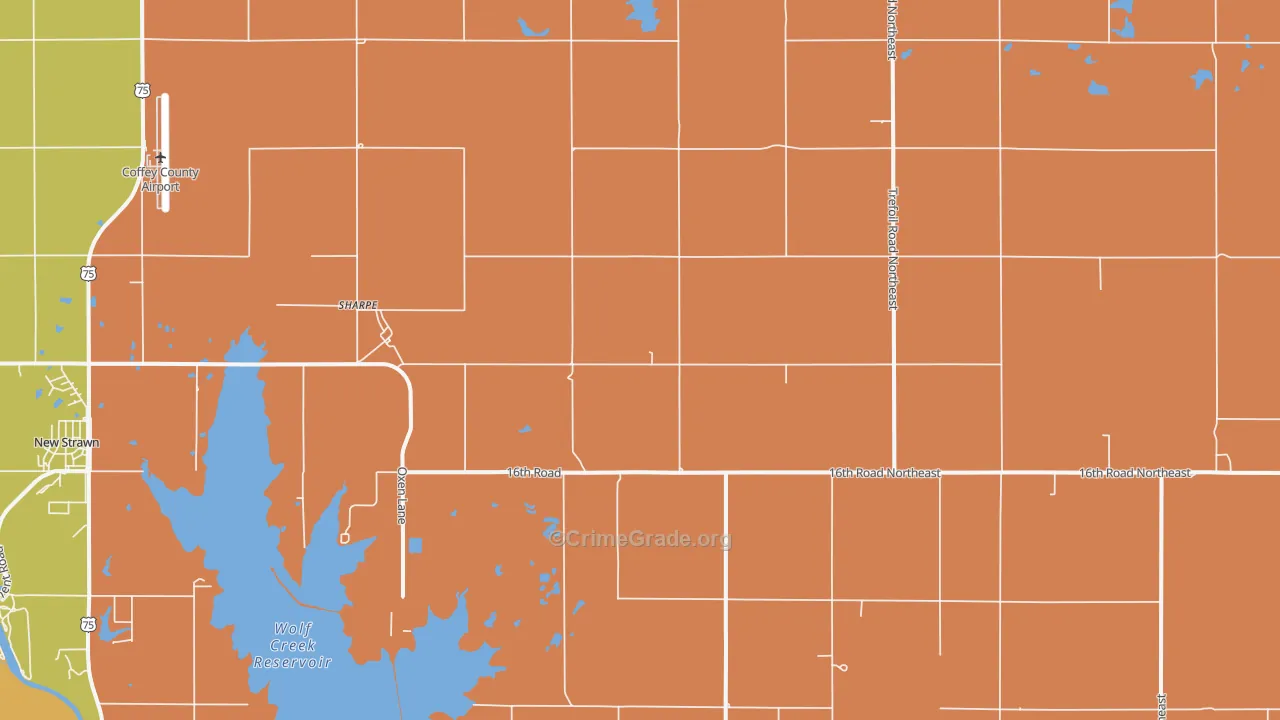 Sharpe, KS Map of Murder Rates