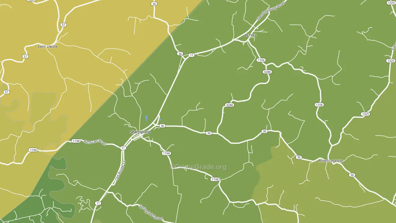 Sharpsburg, KY Map of Murder Rates