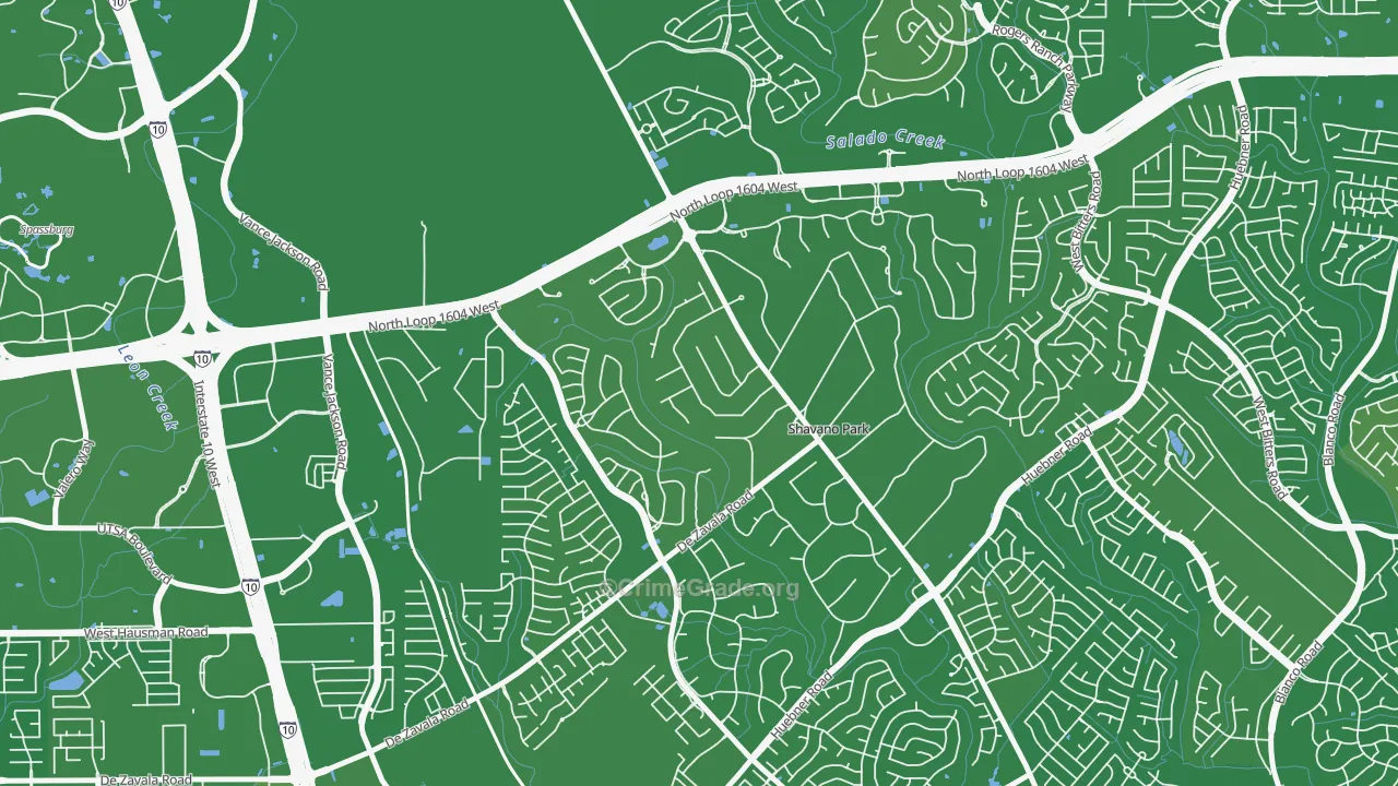 Shavano Park, TX Map of Murder Rates