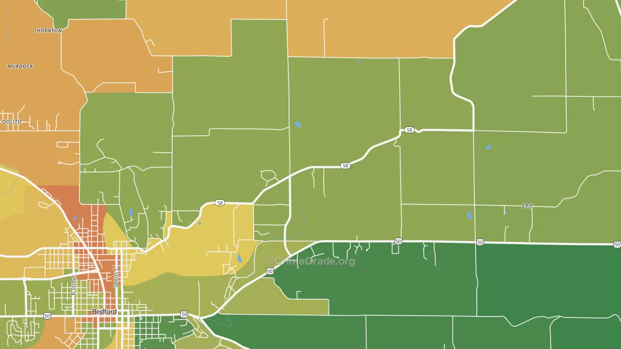 Shawswick, IN Map of Murder Rates