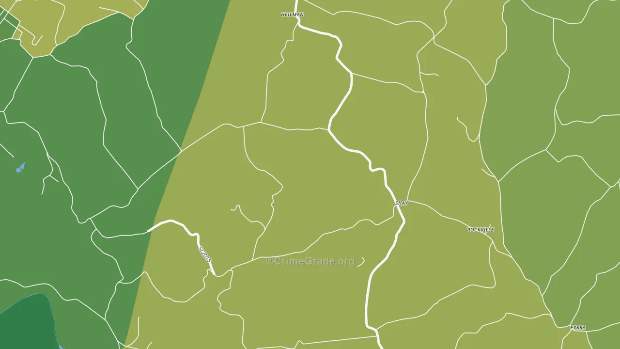 Shay, PA Map of Murder Rates