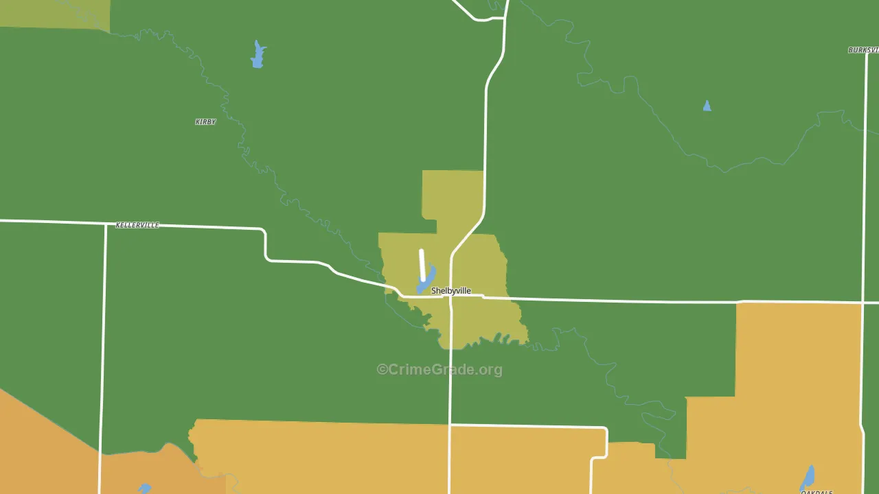 Shelbyville, MO Map of Murder Rates