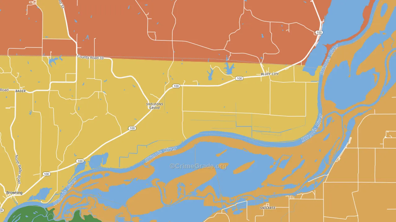 Sheldons Grove, IL Map of Murder Rates