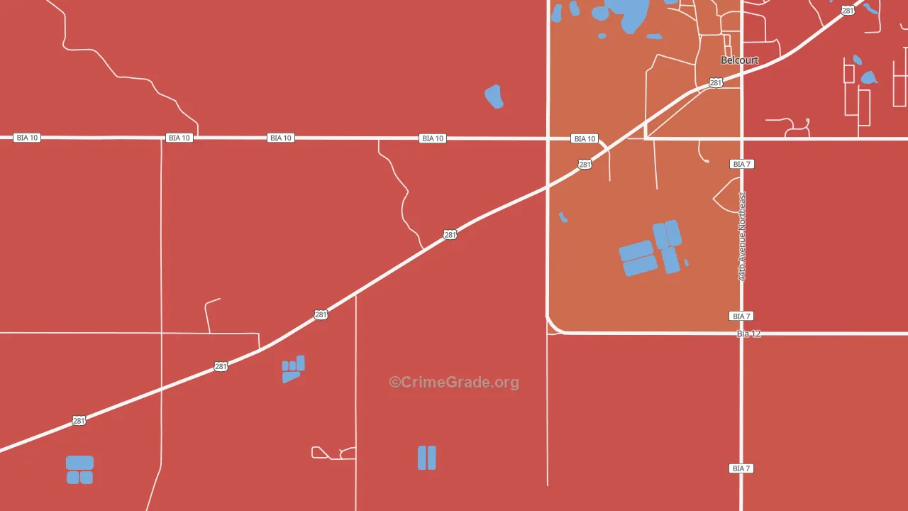 Shell Valley, ND Map of Murder Rates
