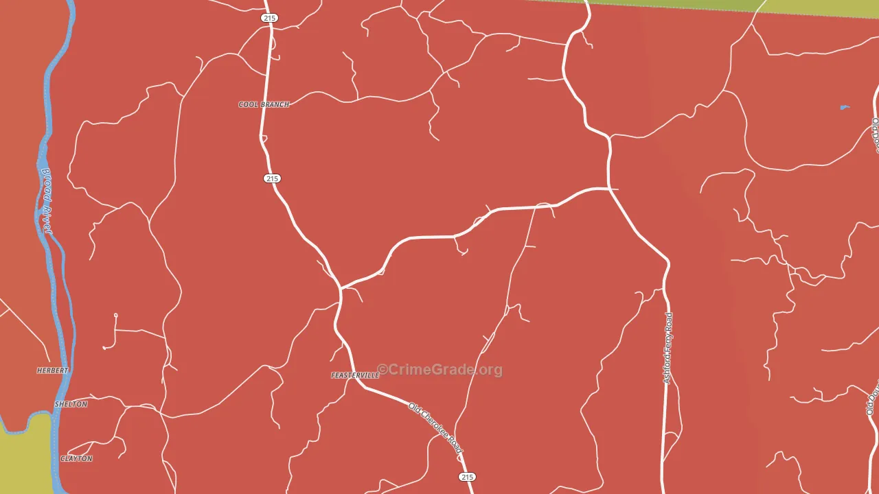 Shelton, SC Map of Murder Rates