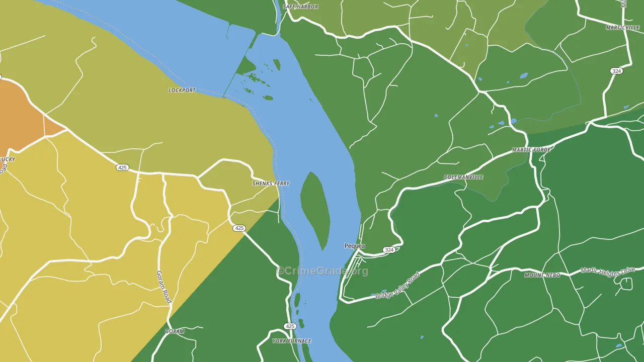 Shenks Ferry, PA Map of Murder Rates