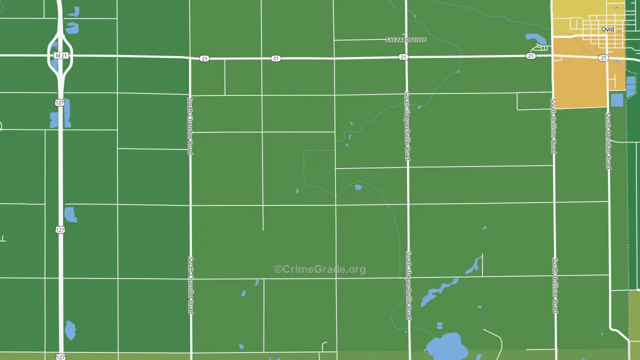 Shepardsville, MI Map of Murder Rates