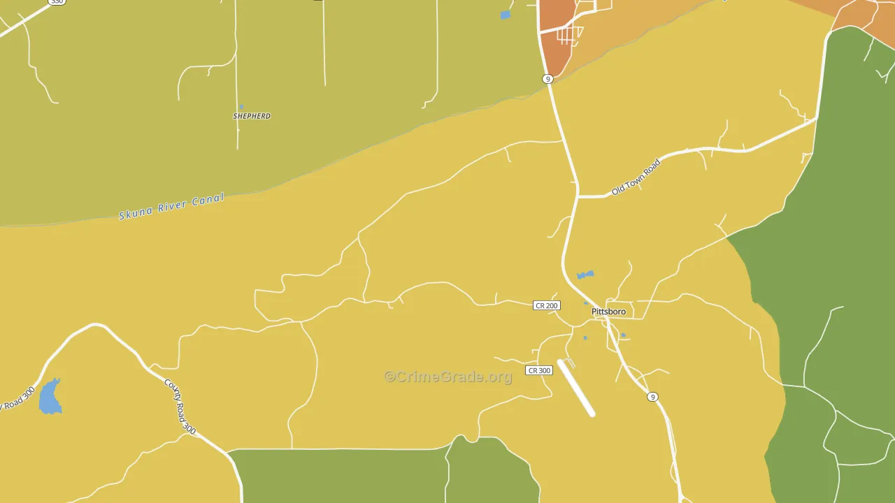 Shepherd, MS Map of Murder Rates