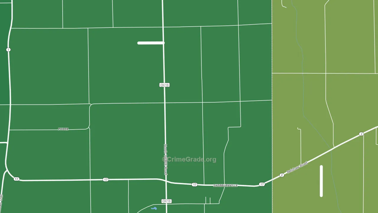 Sherburnville, IL Map of Murder Rates
