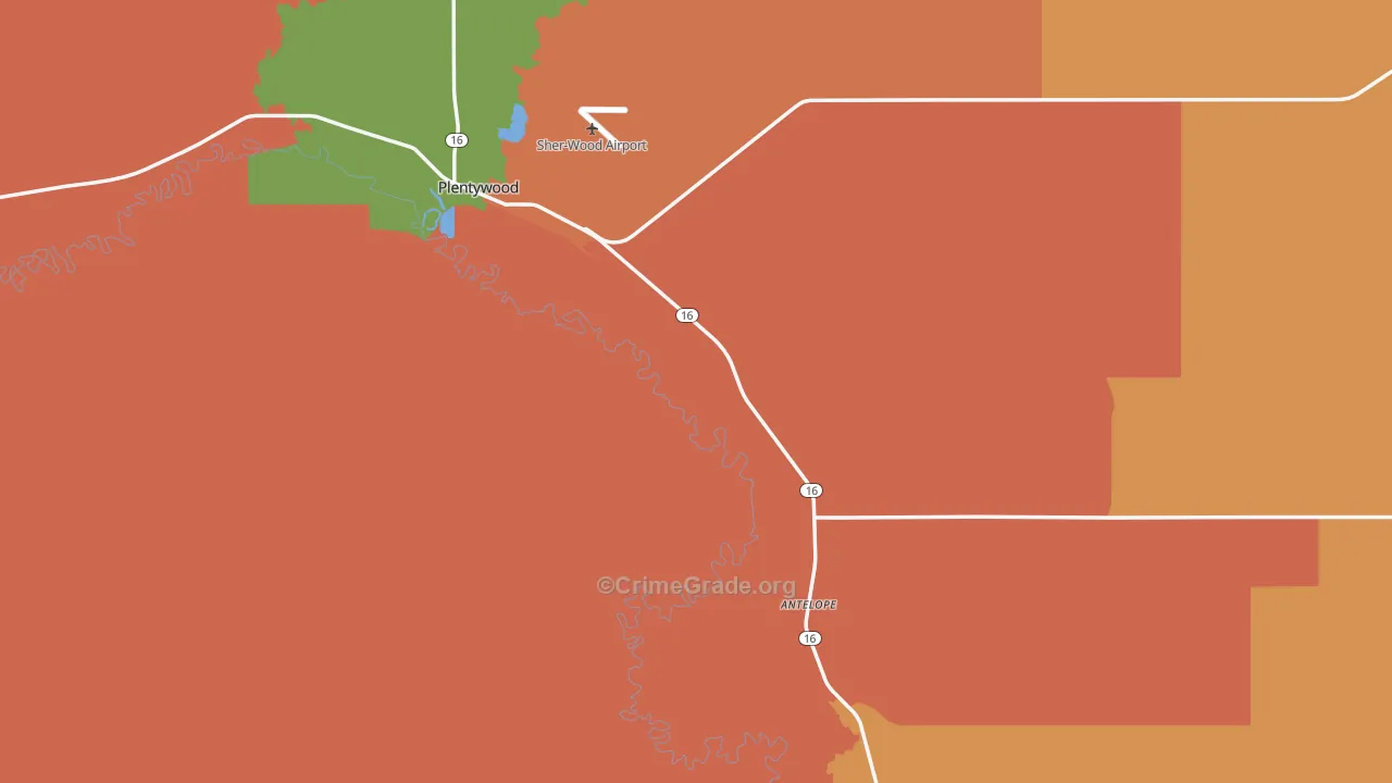 Sheridan County, MT Map of Murder Rates