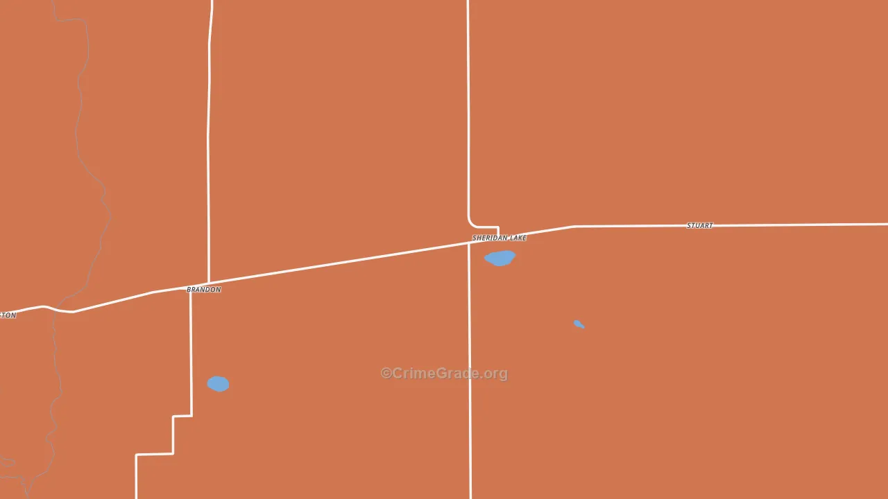 Sheridan Lake, CO Map of Murder Rates