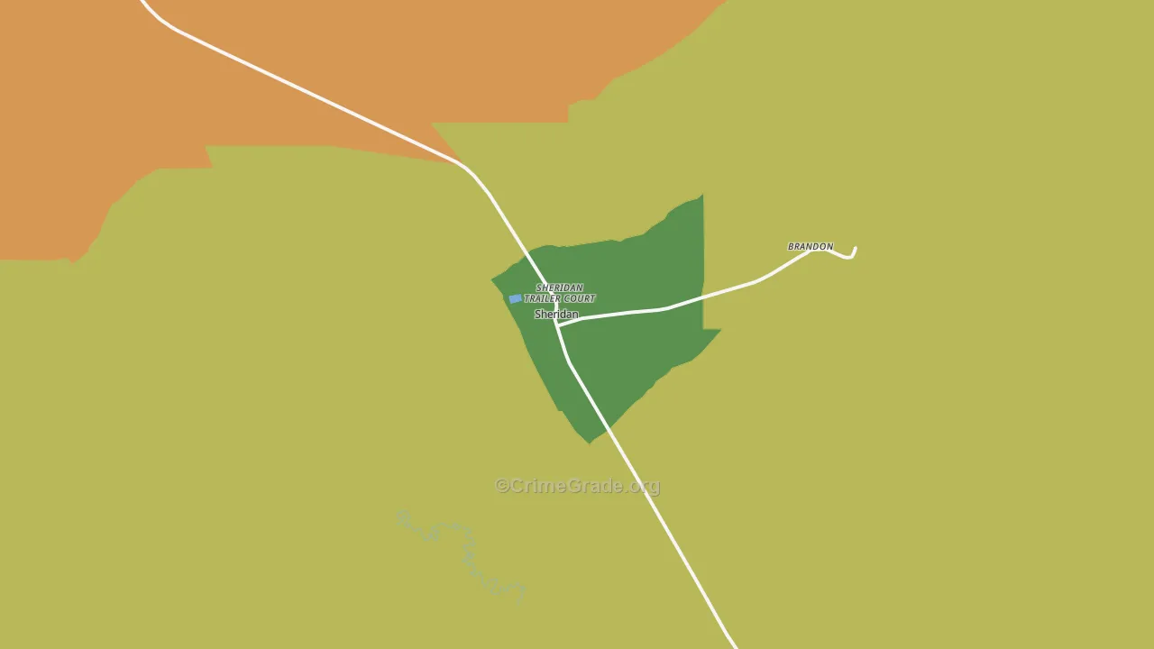 Sheridan, MT Map of Murder Rates