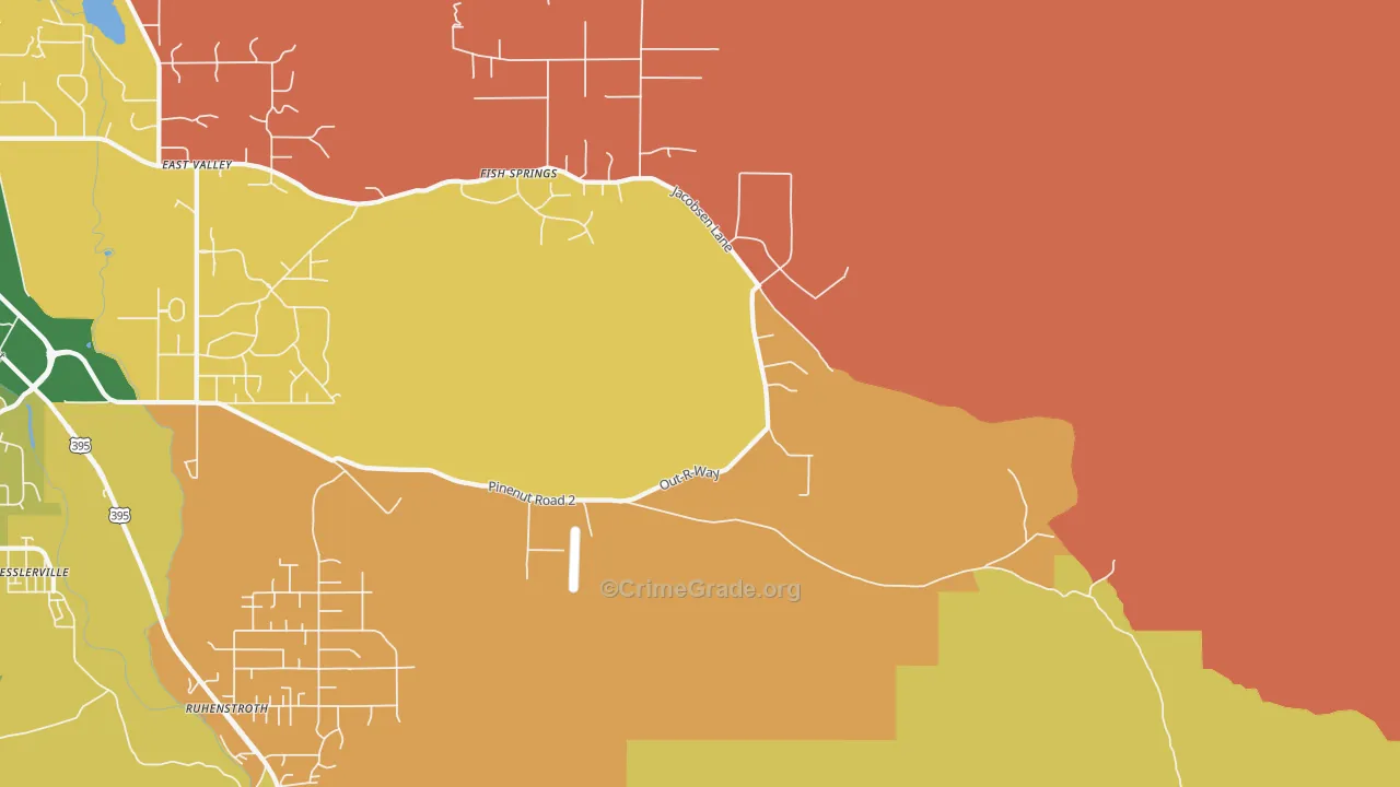 Sheridan, NV Map of Murder Rates