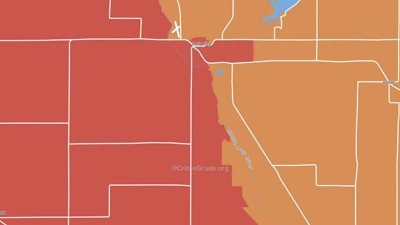 Sherman County, NE Map of Murder Rates