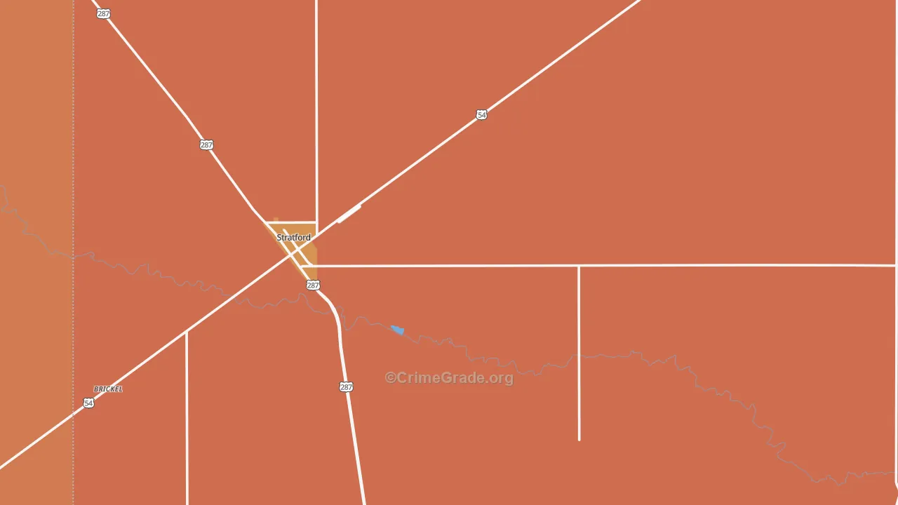 Sherman County, TX Map of Murder Rates