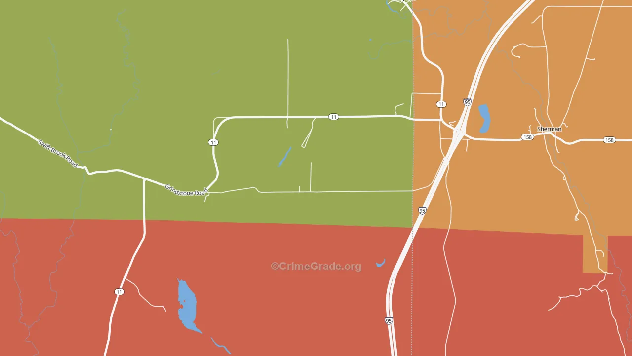 Sherman, ME Map of Murder Rates