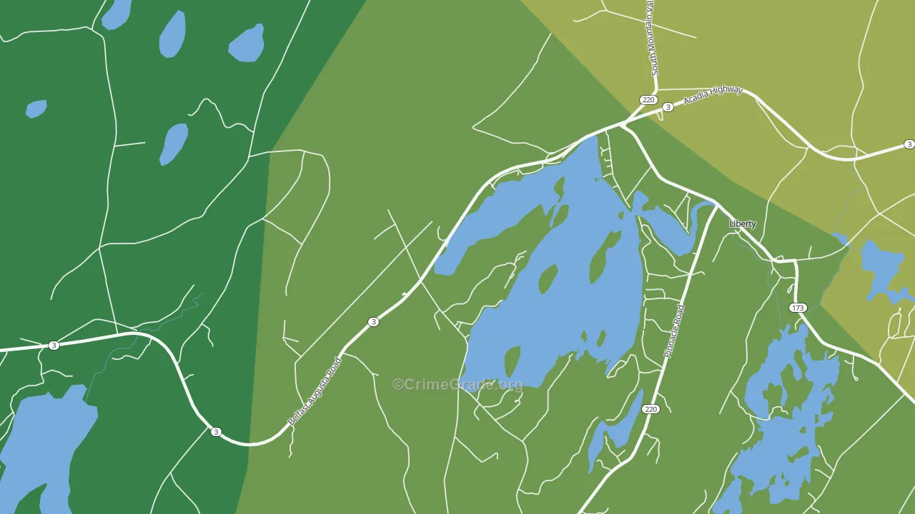 Shermans Corner, ME Map of Murder Rates