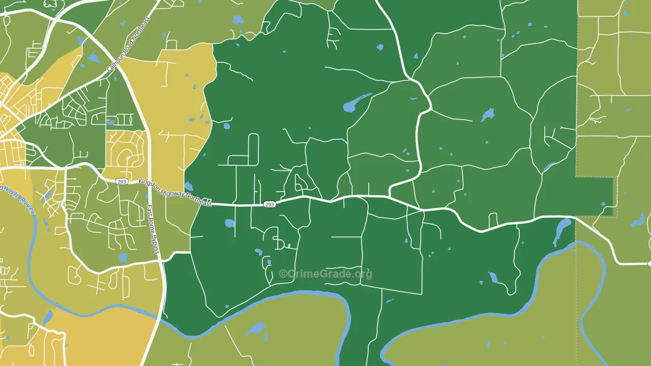 Sherwood Forest, GA Map of Murder Rates