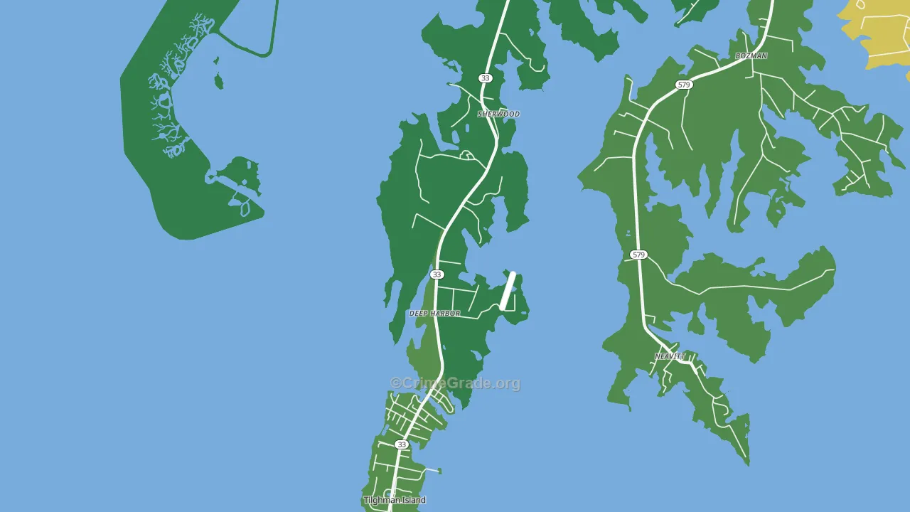 Sherwood, MD Map of Murder Rates